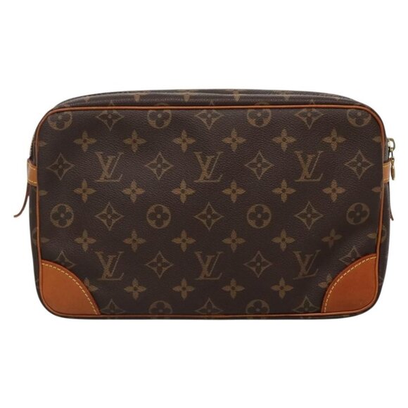 LOUIS VUITTON Monogram Compiegne 28 Clutch Bag M51845 LV Auth 135528 - Picture 3 of 16